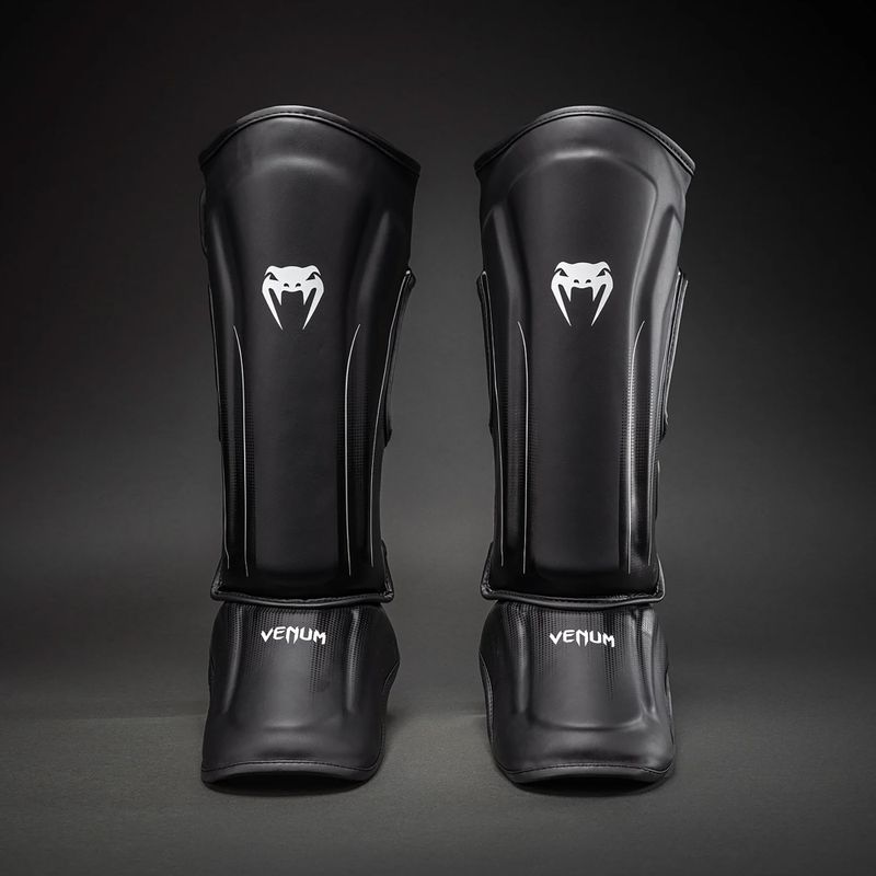 Shin and foot guards Venum Stealth Shin black/white 2