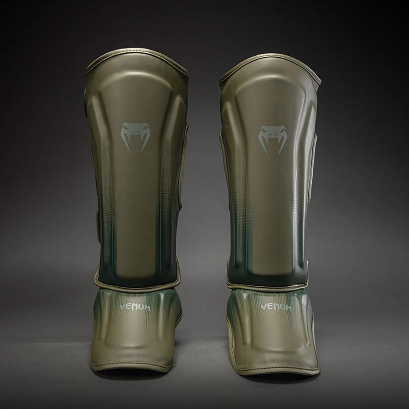 Shin and foot guards Venum Stealth Shin khaki/dark green 2