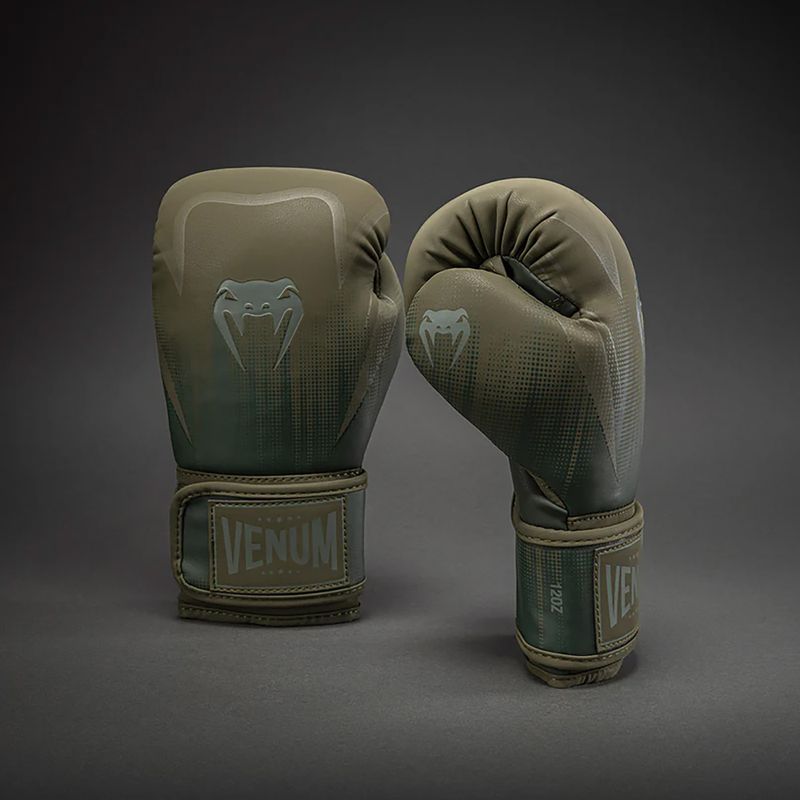 Boxing gloves Venum Stealth Boxing khaki/dark green 2