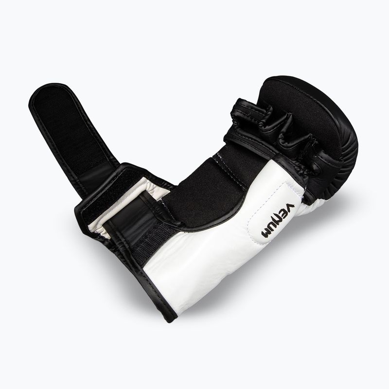 MMA gloves Venum Attack 2.0 Sparring Leather black/white 4