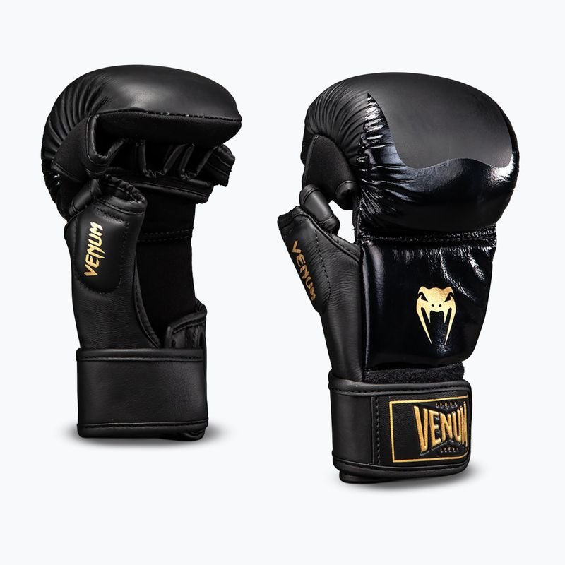 MMA gloves Venum Attack 2.0 Sparring Leather black/gold 2