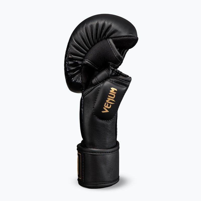 MMA gloves Venum Attack 2.0 Sparring Leather black/gold 3