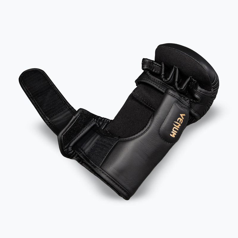 MMA gloves Venum Attack 2.0 Sparring Leather black/gold 4