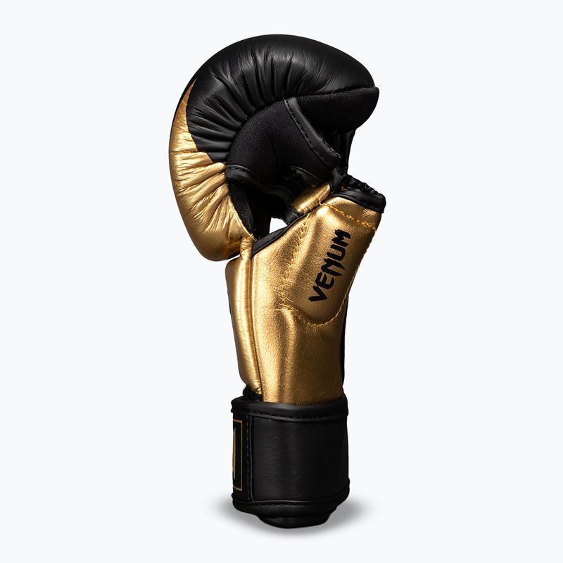 MMA gloves Venum Attack 2.0 Sparring Leather gold/black 3