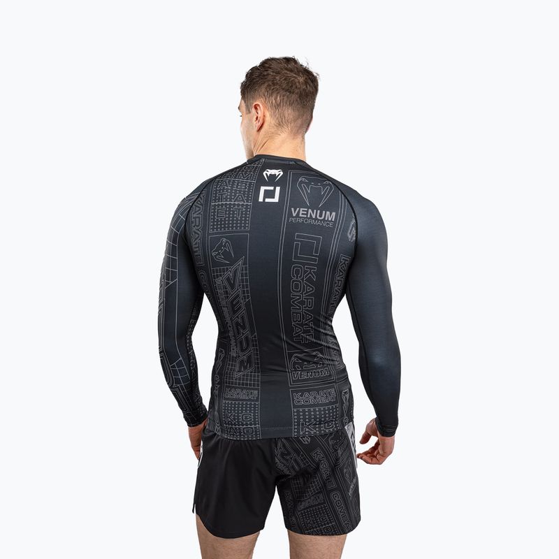 Men's long sleeve rashguard Venum Karate Combat black/grey 2