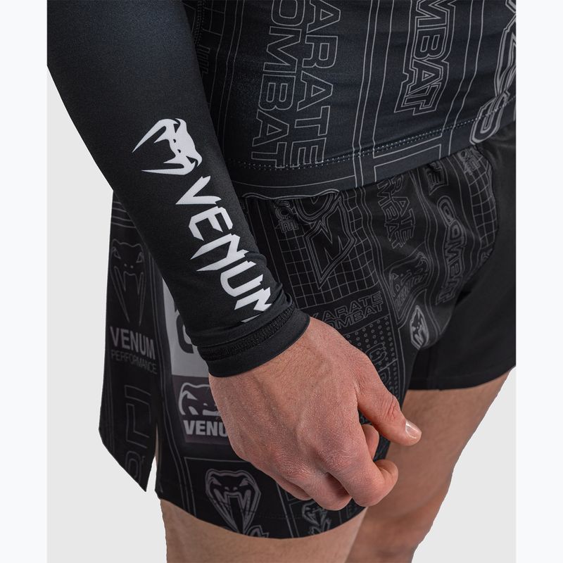 Men's long sleeve rashguard Venum Karate Combat black/grey 7