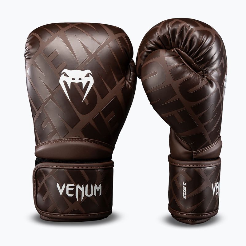 Boxing gloves Venum Contender 1.5 XT 3D Boxing dark brown 2