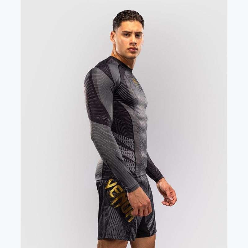 Men's long sleeve rashguard Venum Galactic 3.0 Rashguard LS black/gold 4