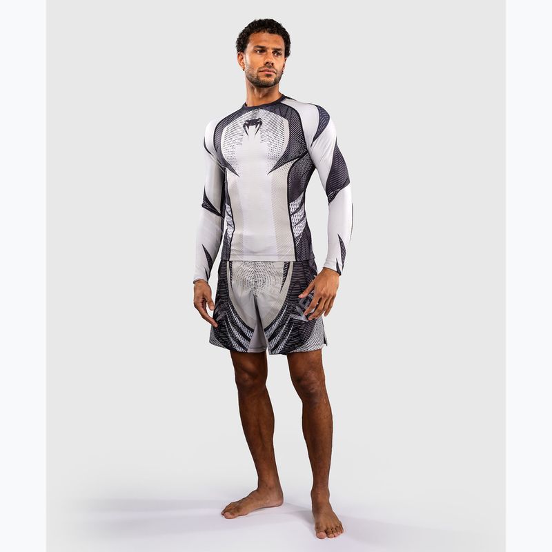 Men's long sleeve rashguard Venum Galactic 3.0 Rashguard LS off white/black 2