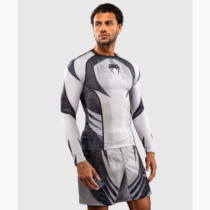 Men's long sleeve rashguard Venum Galactic 3.0 Rashguard LS off white/black 4