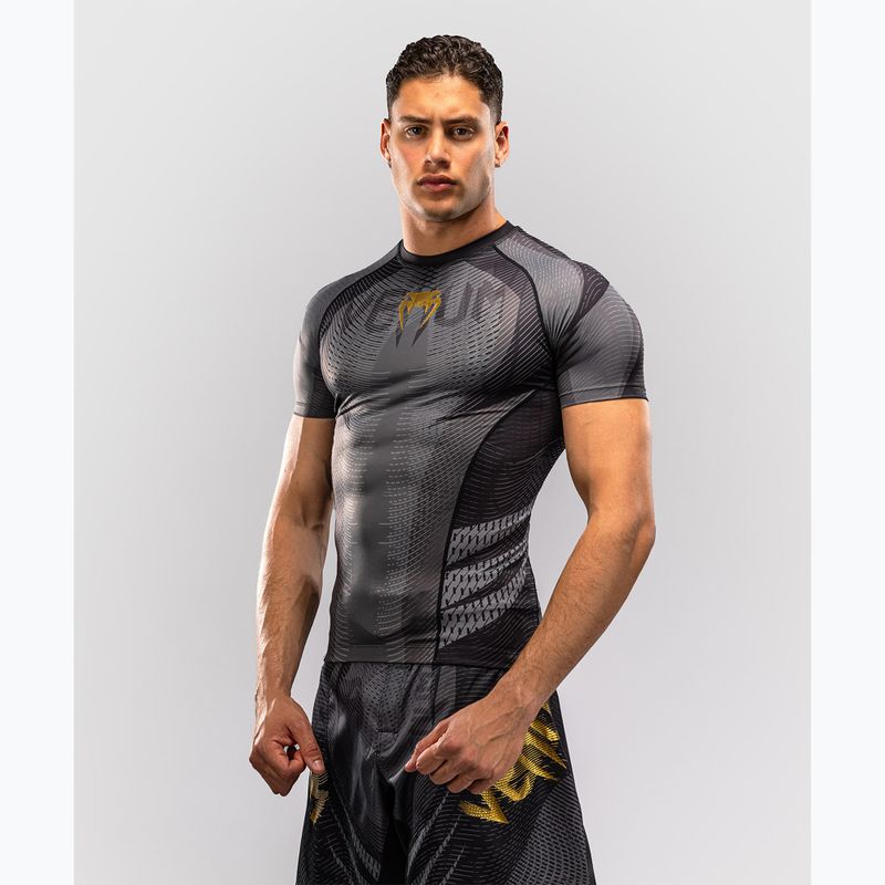 Men's rashguard Venum Galactic 3.0 Rashguard SS black/gold 3