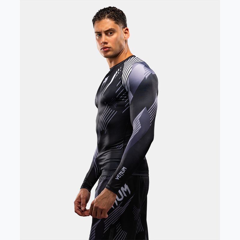 Men's long sleeve rashguard Venum No-Gi 6.0 Rashguard black/white 3