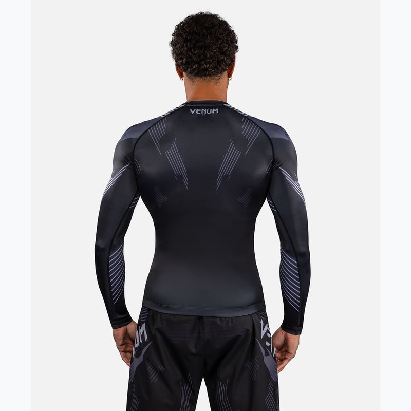 Men's long sleeve rashguard Venum No-Gi 6.0 Rashguard black/grey 3