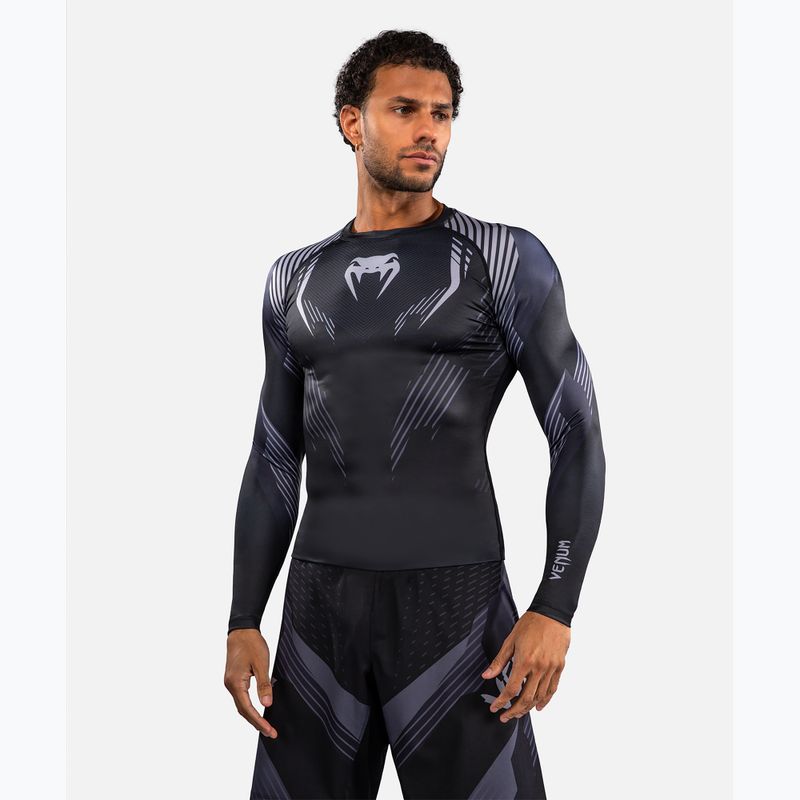 Men's long sleeve rashguard Venum No-Gi 6.0 Rashguard black/grey 4