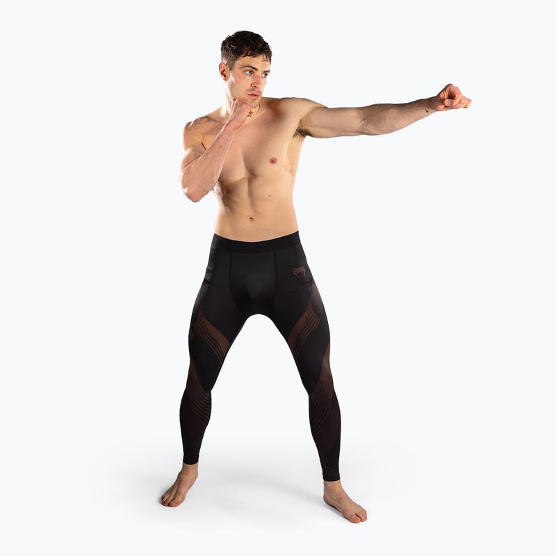 Men's training leggings Venum No-Gi 6.0 Spats Black/Brown 2