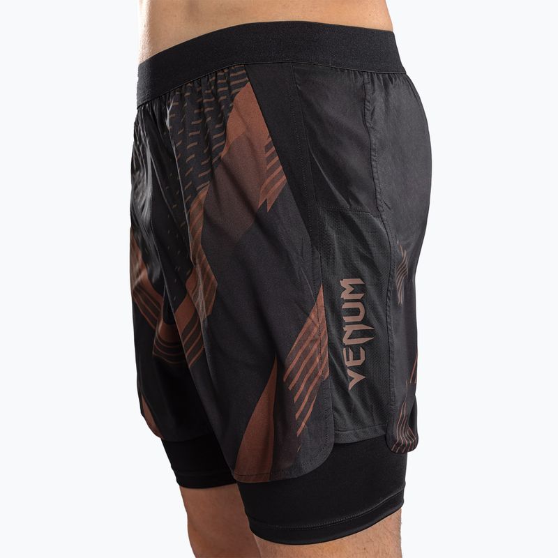 Men's training shorts Venum No-Gi 6.0 Training black/brown 5