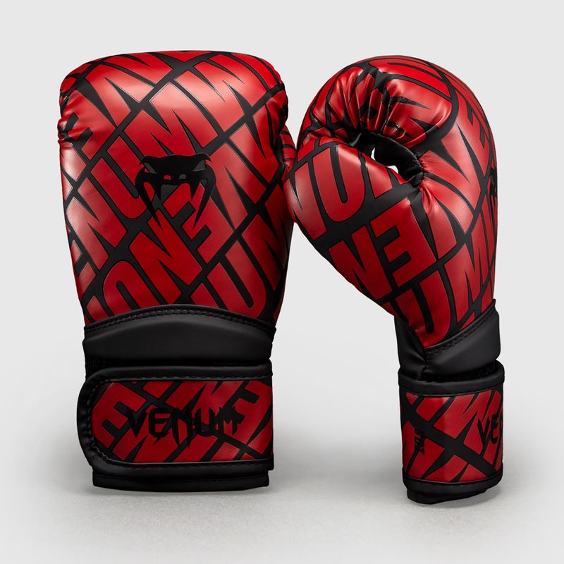 Children's boxing gloves Venum Contender 1.5 XT 3D black/red 2