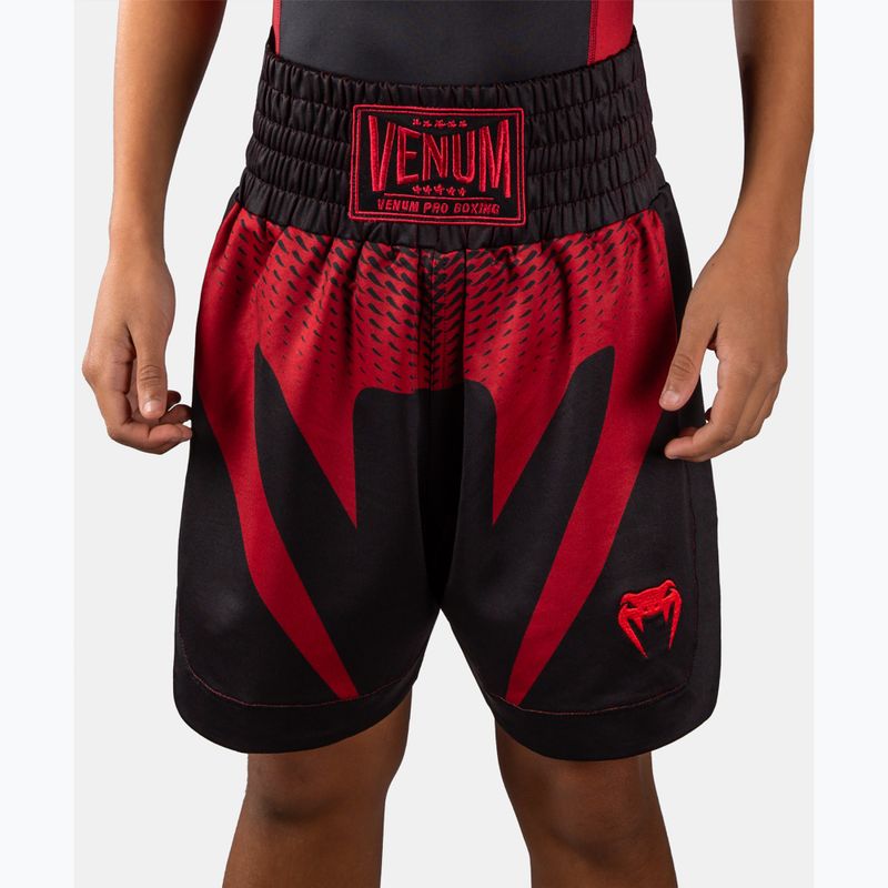 Children's training shorts Venum Attack black/red 4