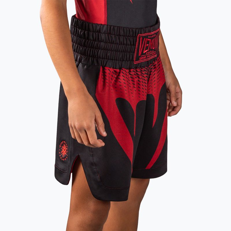 Children's training shorts Venum Attack black/red 5