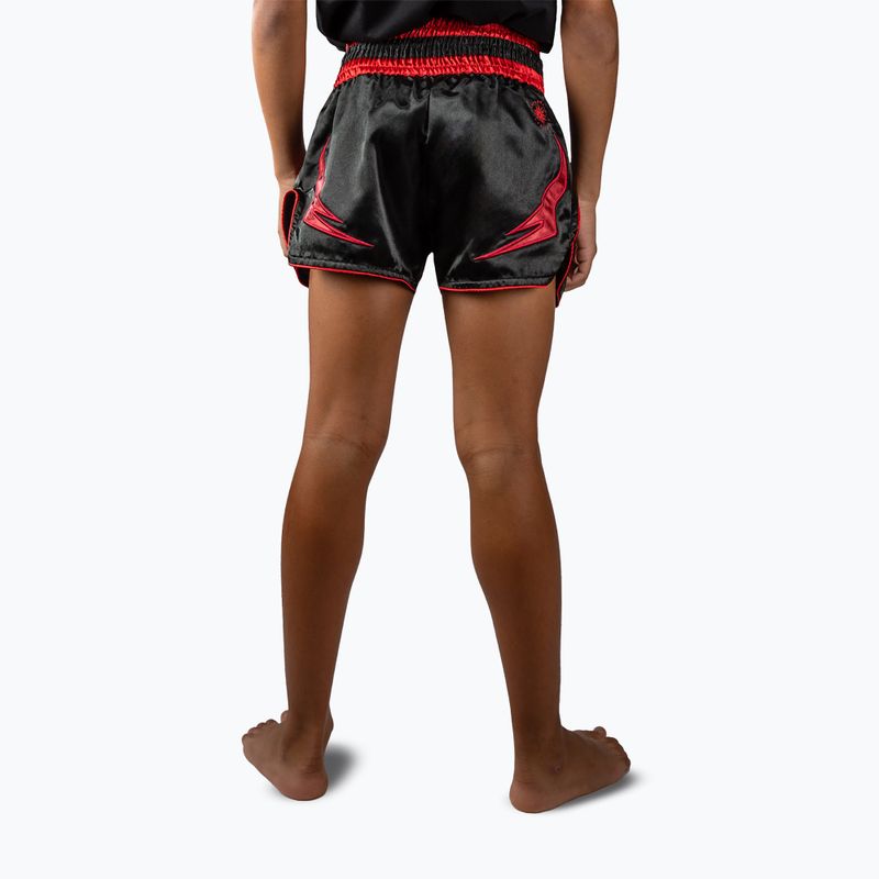 Children's training shorts Venum Attack Muay Thai black/red 3