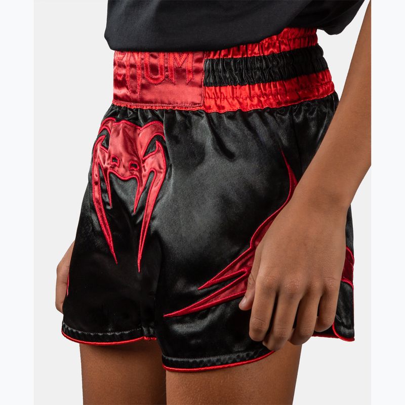 Children's training shorts Venum Attack Muay Thai black/red 4