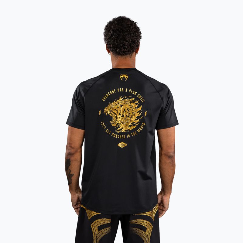 Men's T-shirt Venum x Mike Tyson Tiger Dry Tech black/gold 3