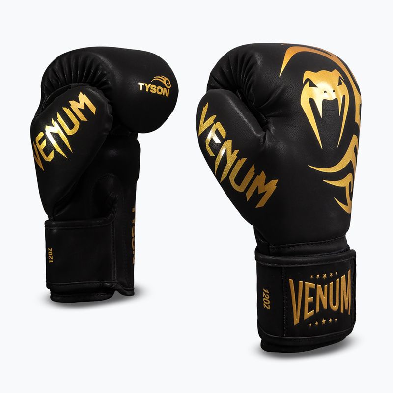 Boxing gloves Venum Mike Tyson Replica Boxing black/gold 2