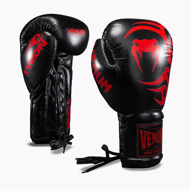 Boxing gloves Venum Giant 2.0 Mike Tyson Pro Boxing black/red 2