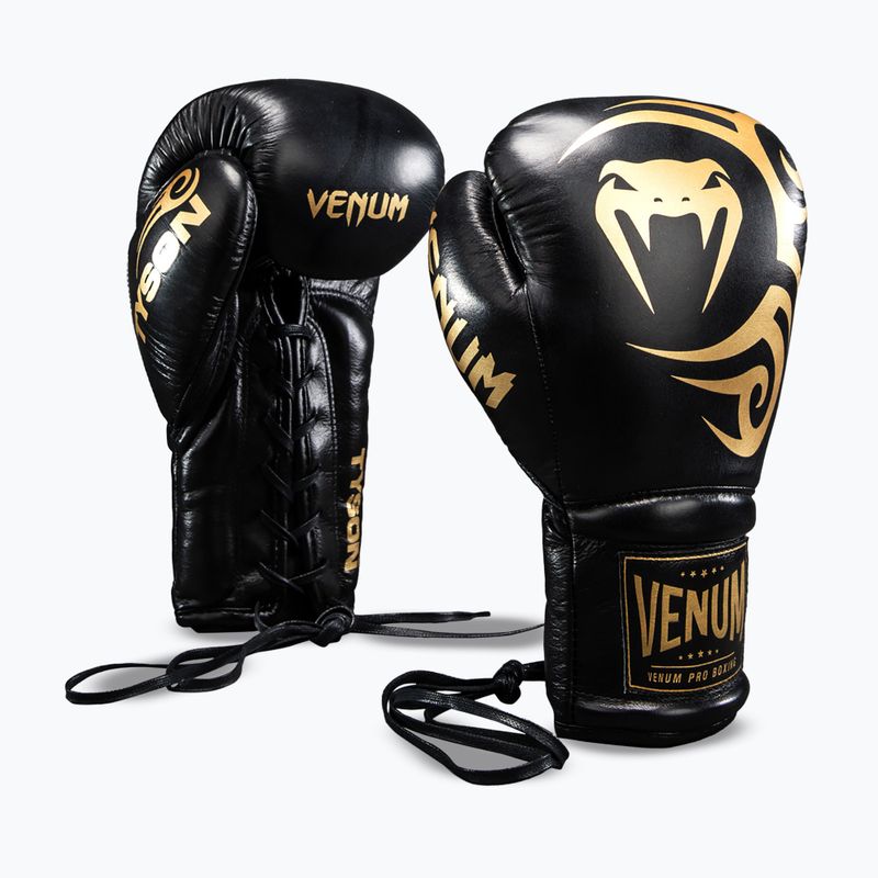 Boxing gloves Venum Giant 2.0 Mike Tyson Pro Boxing black/gold 2