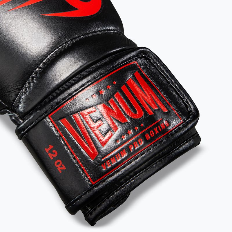 Boxing gloves Venum Giant 2.0 Mike Tyson Pro Boxing black/red 4