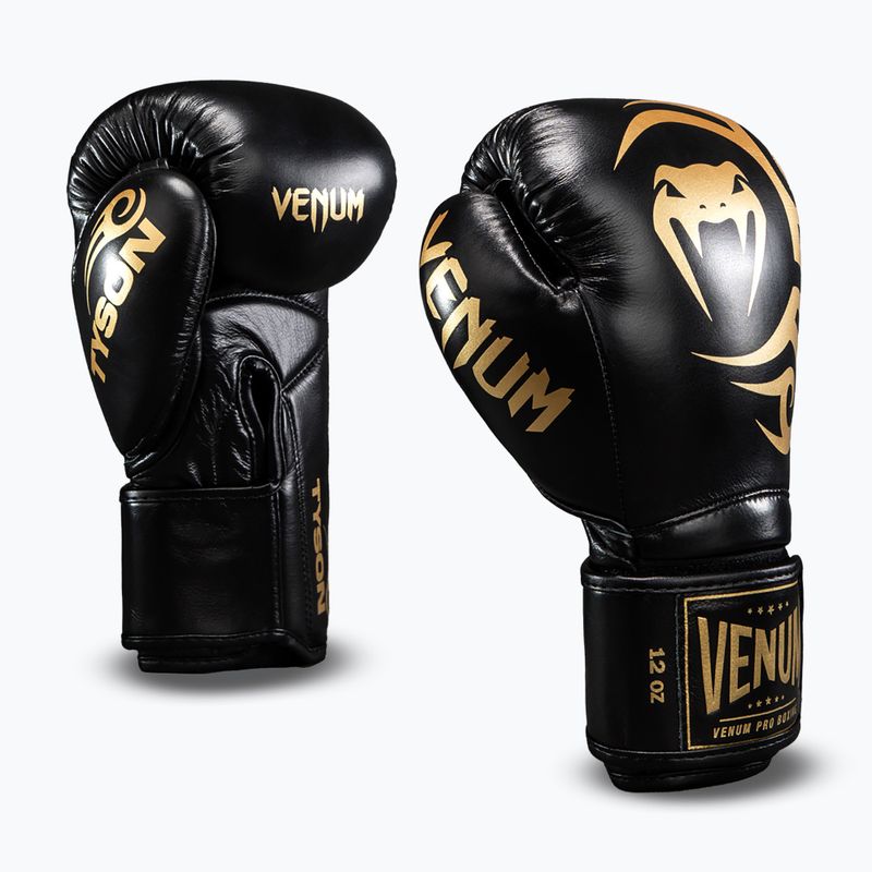 Boxing gloves Venum Giant 2.0 Mike Tyson Pro Boxing black/gold 2