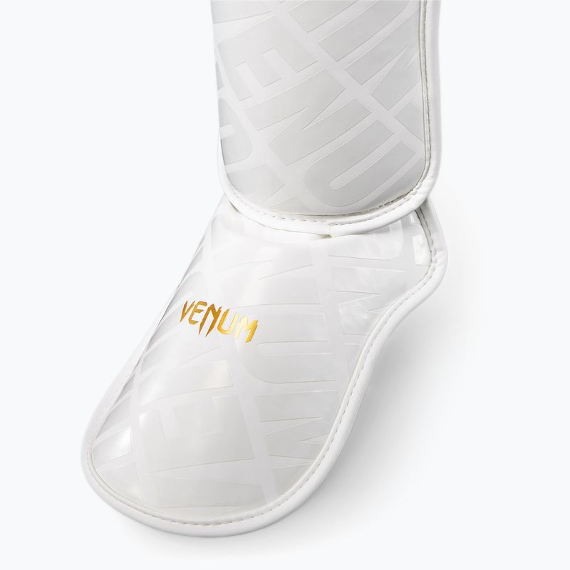 Shin guards Venum Contender 1.5 XT 3D Shin white/gold 2