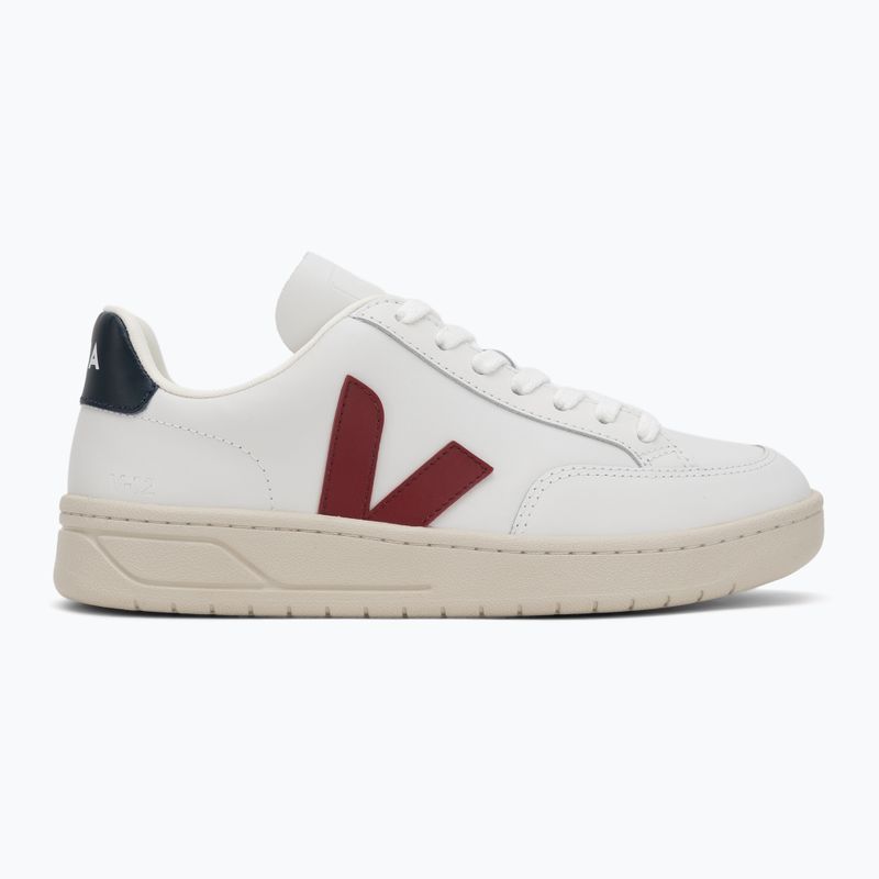 Women's shoes VEJA V-12 Leather white/marsala/nautico 2