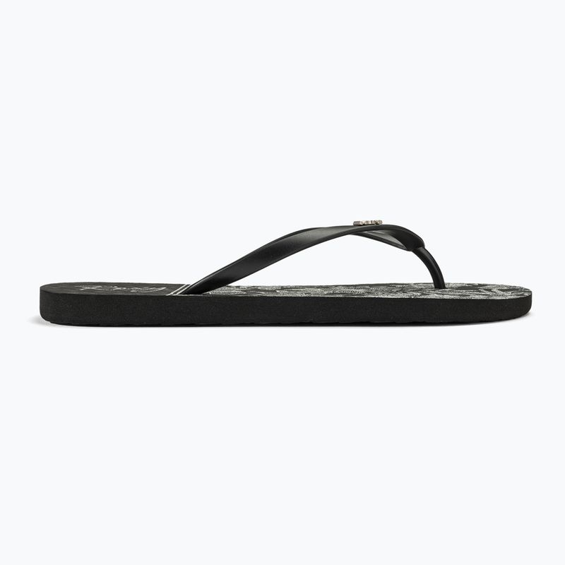 ROXY Viva Stamp II women's flip flops black/white 2