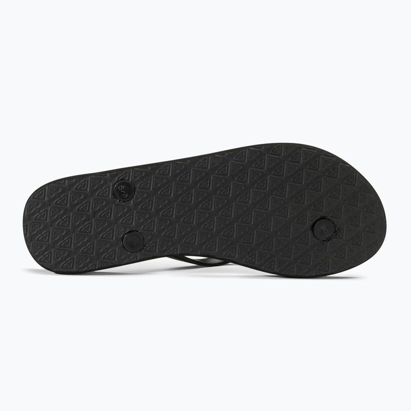 ROXY Viva Stamp II women's flip flops black/white 4