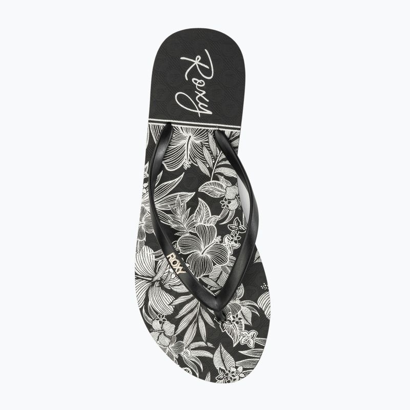ROXY Viva Stamp II women's flip flops black/white 5