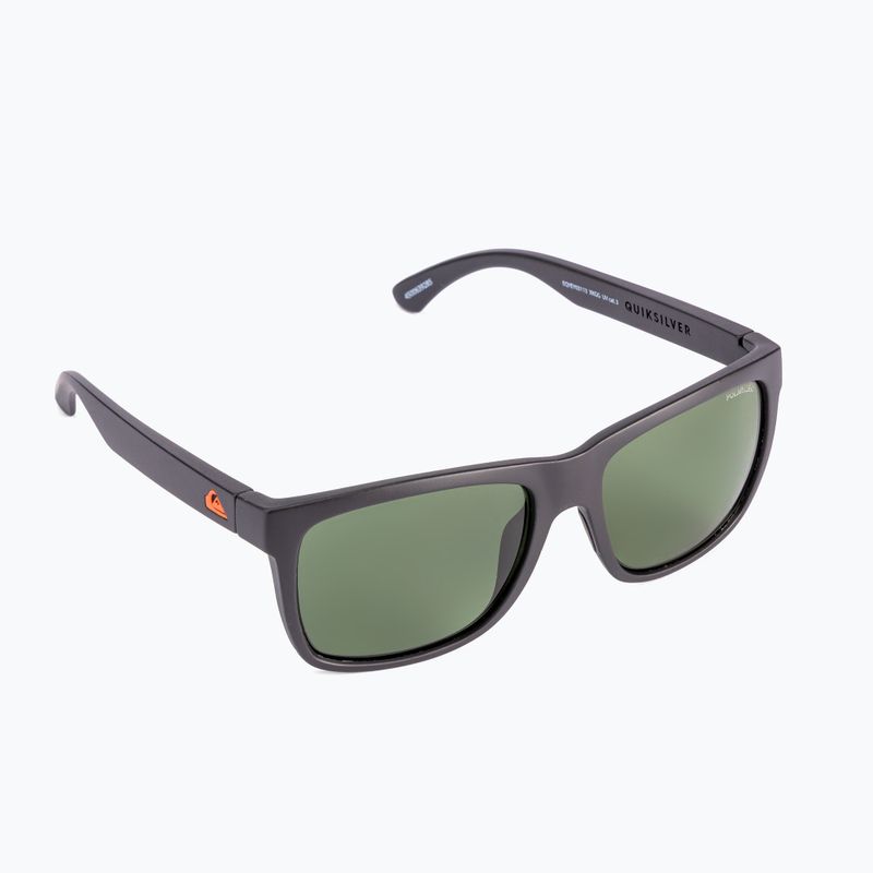 Quiksilver Charger Polarized Floatable matte black/green polarized sunglasses EQYEY03113-XKGG