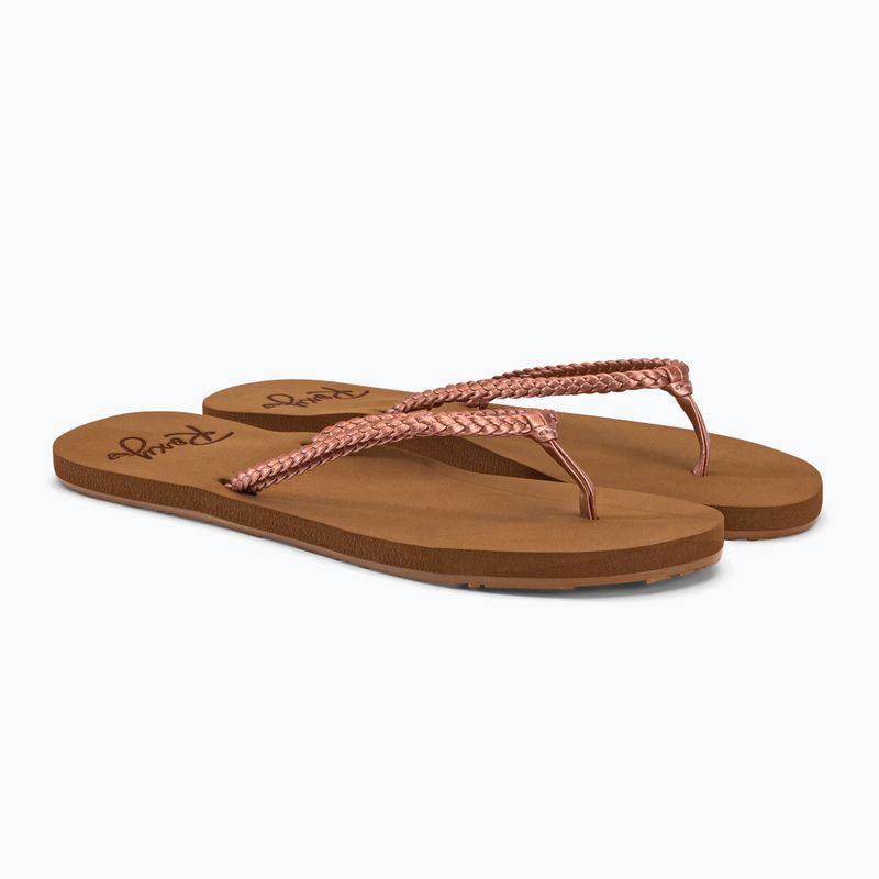 Women's flip flops ROXY Costas 2021 rose gold 4