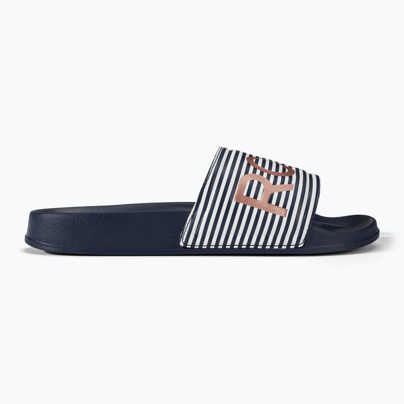 Women's ROXY Slippy II slides blue indigo 2