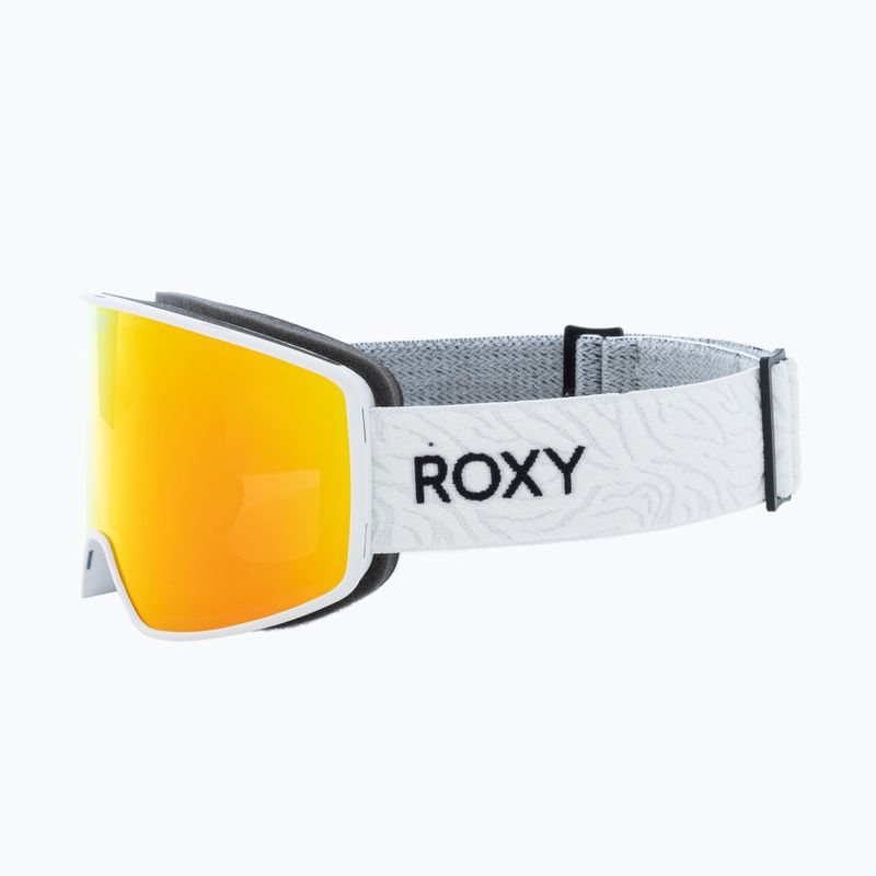 Women's snowboard goggles ROXY Storm Women 2021 bright white/amber rose ml red 4