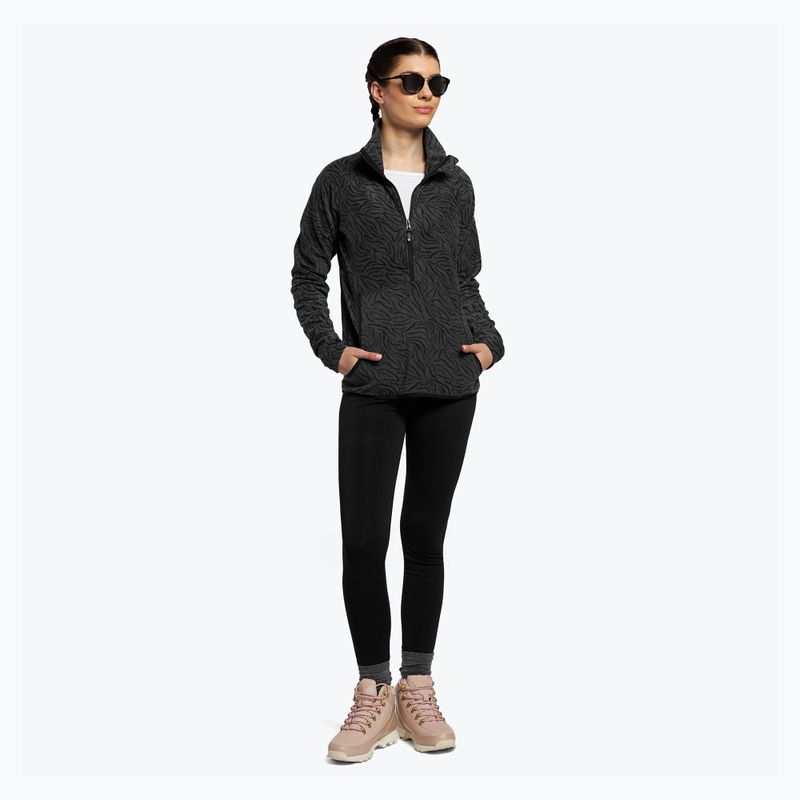 Women's snowboard sweatshirt ROXY Cascade 2021 true black zebra print 2