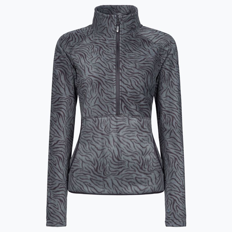 Women's snowboard sweatshirt ROXY Cascade 2021 true black zebra print 8