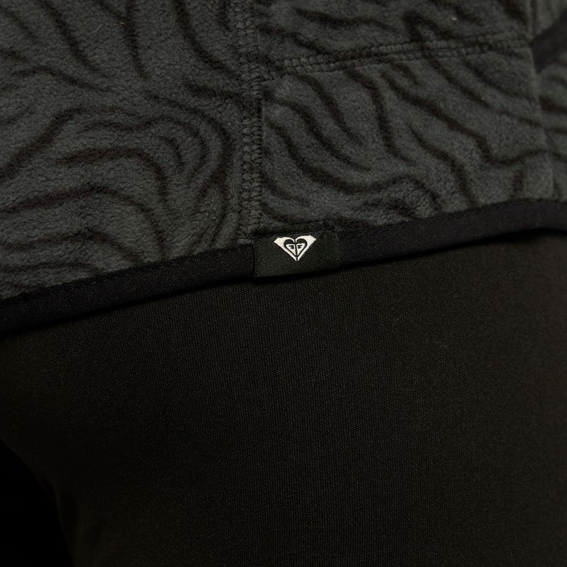 Women's snowboard sweatshirt ROXY Cascade 2021 true black zebra print 6