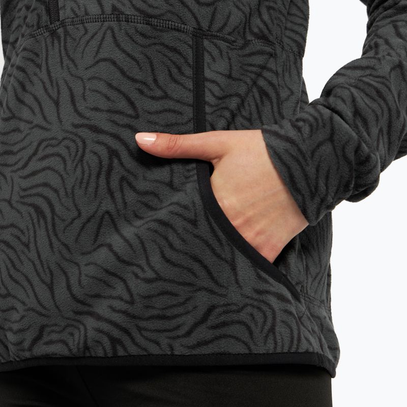 Women's snowboard sweatshirt ROXY Cascade 2021 true black zebra print 7