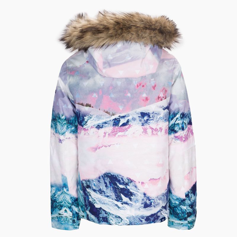 Children's snowboard jacket ROXY Jet Ski SE Girl 2021 bright white pyrennes 2