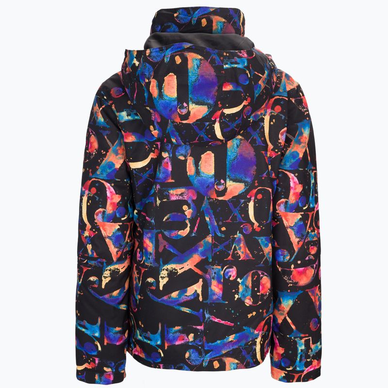 Children's snowboard jacket ROXY Jetty Girl 2021 true black magic carpet 2