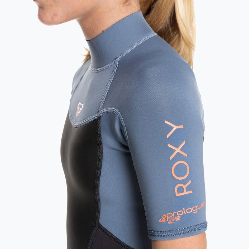 Children's swimming foam ROXY 2/2 Prologue Girl BZ SS SP FL 2021 cloud black/powderdgrey/sunglow 8