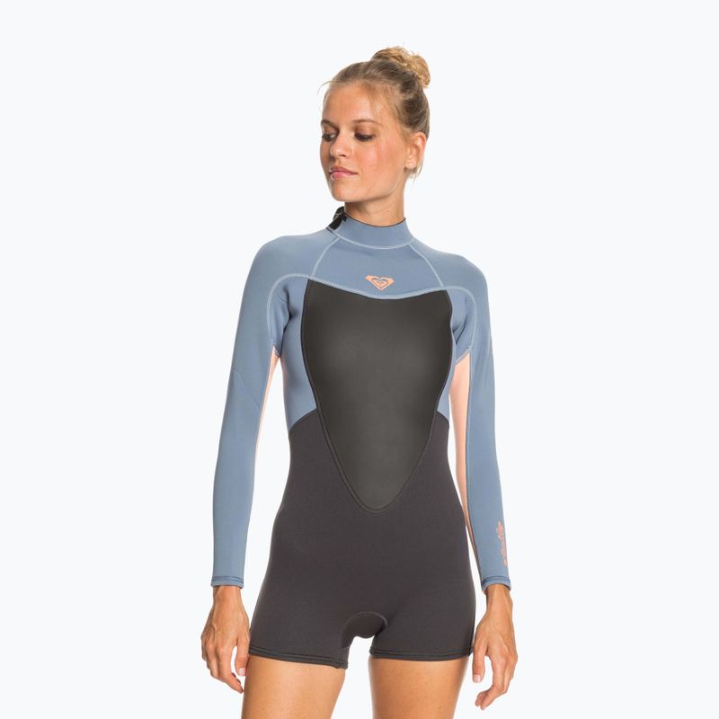 Women's wetsuit ROXY 2/2 Prologue BZ LS SP FL 2021 cloud black/powderdgrey/sunglow