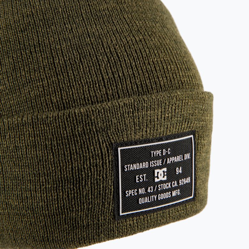 Men's winter beanie DC Label olive night 3