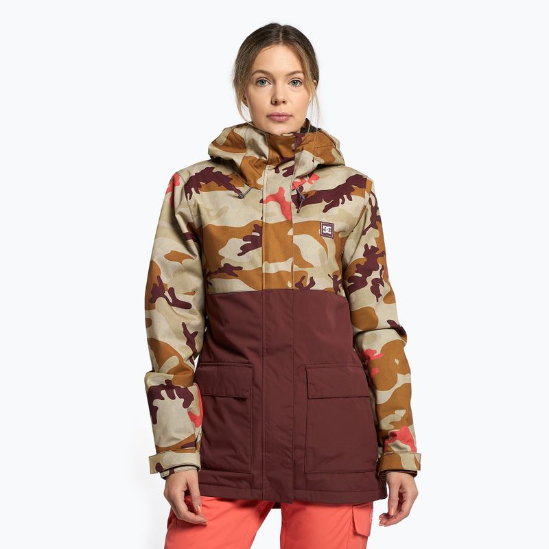 Women's snowboard jacket DC Cruiser woodland camo overcast